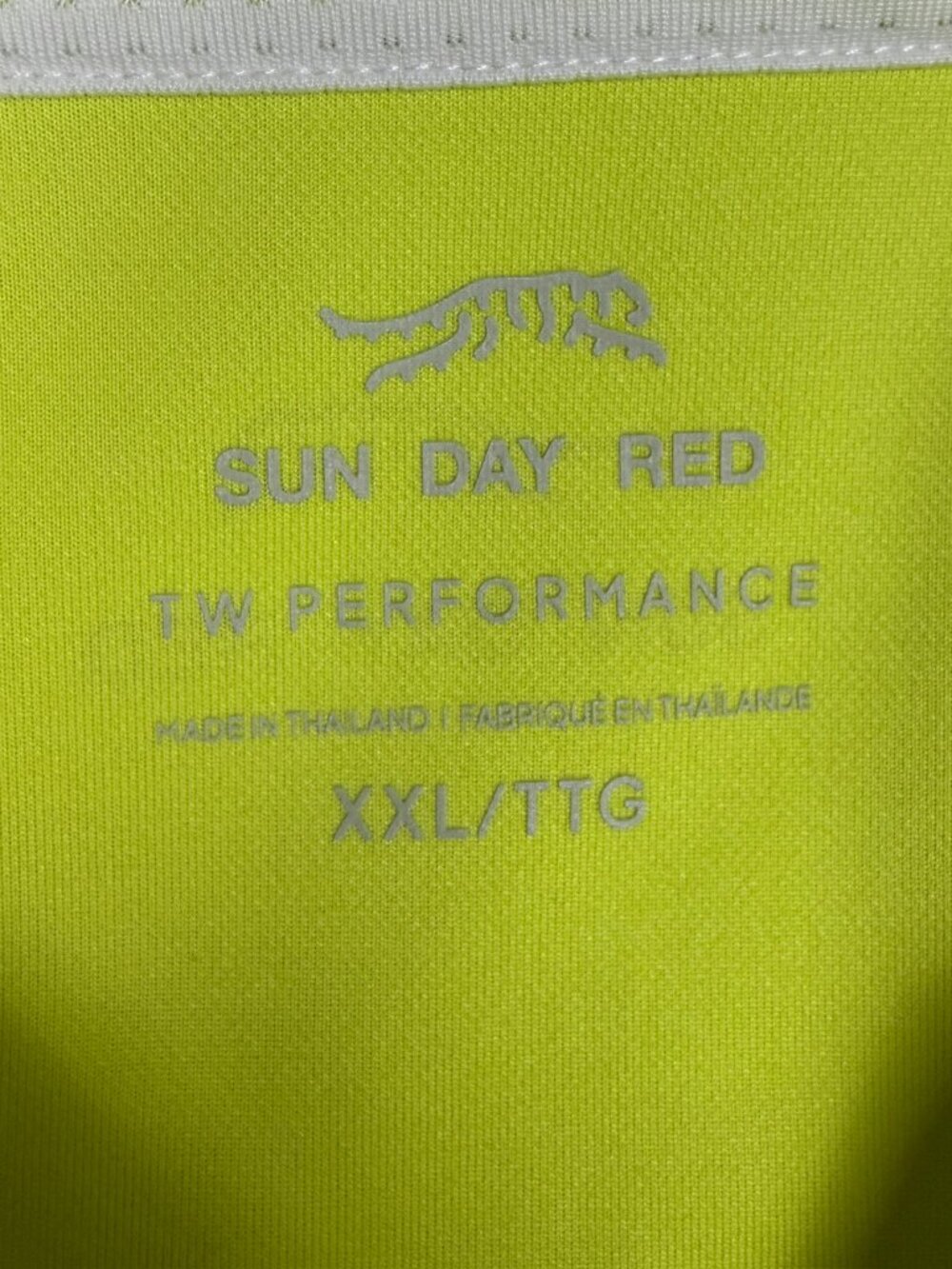 Sun Day Red Polo Mens Size 2XL Yellow Stretch Performance Golf Vibrant NO LOGOS - Picture 3 of 9